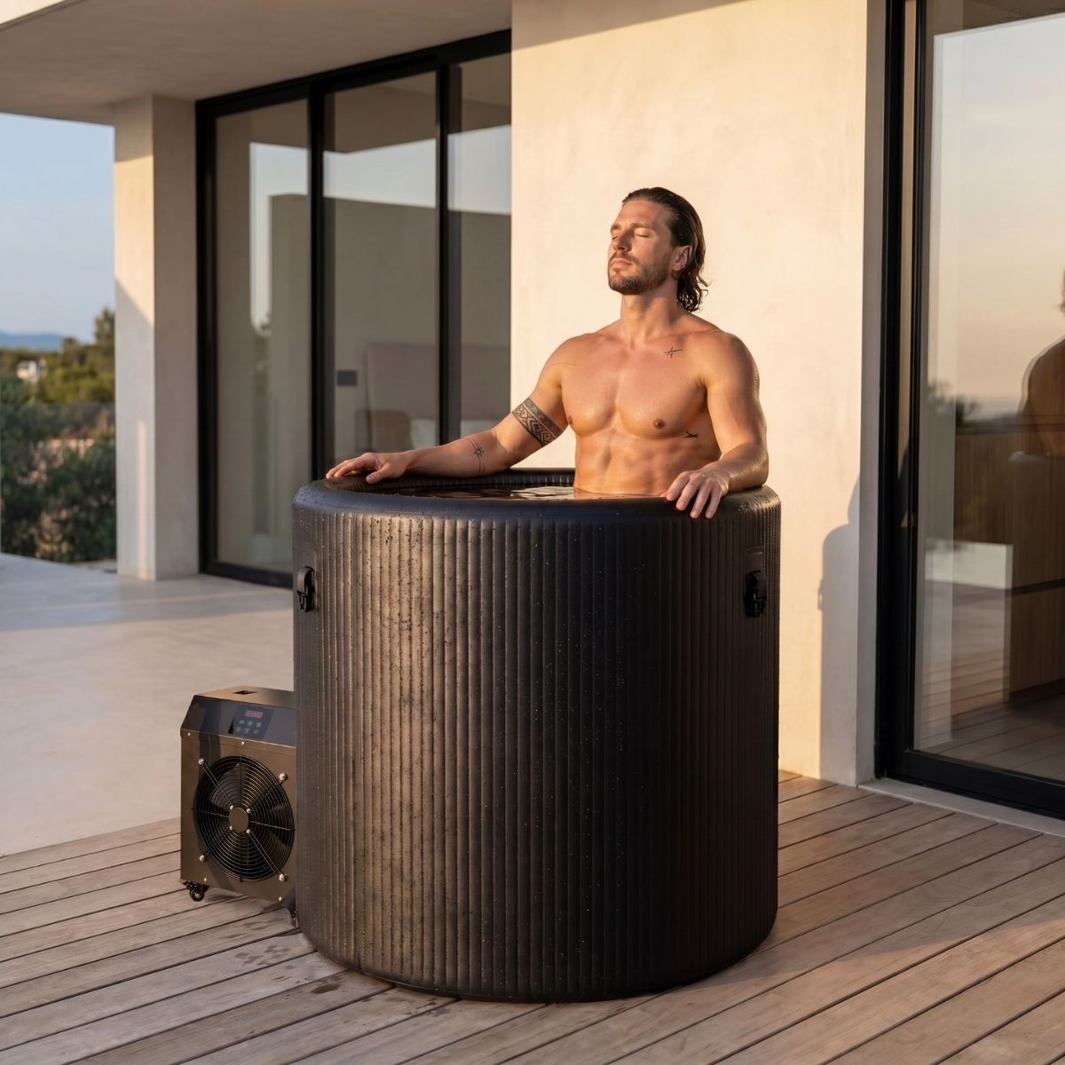 image principale bain froid + unité refroidissante récupération musculaire bienfaits froid 